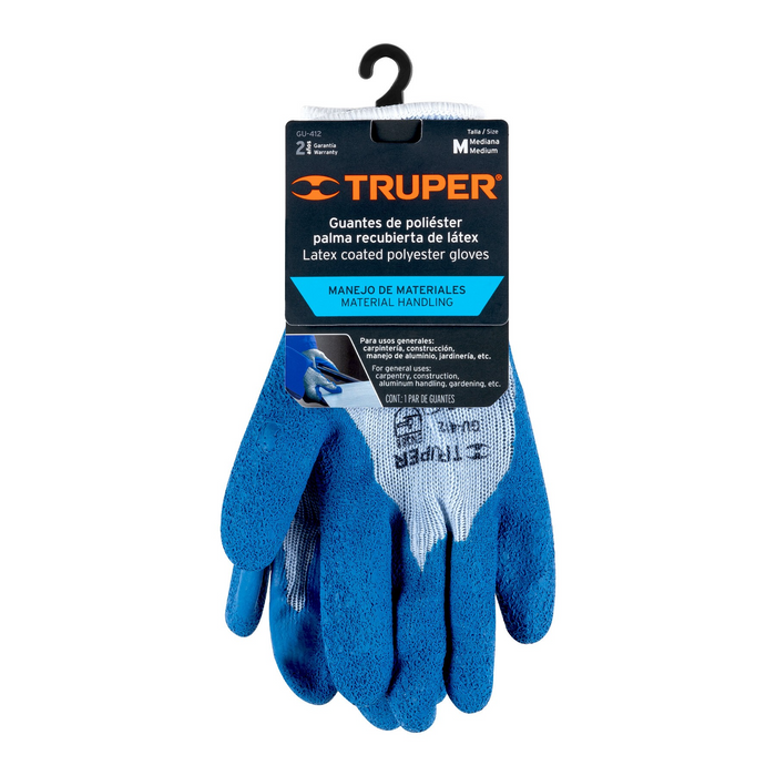 GUANTES DE POLIESTER RECUBIERTOS DE LATEX M TRUPER