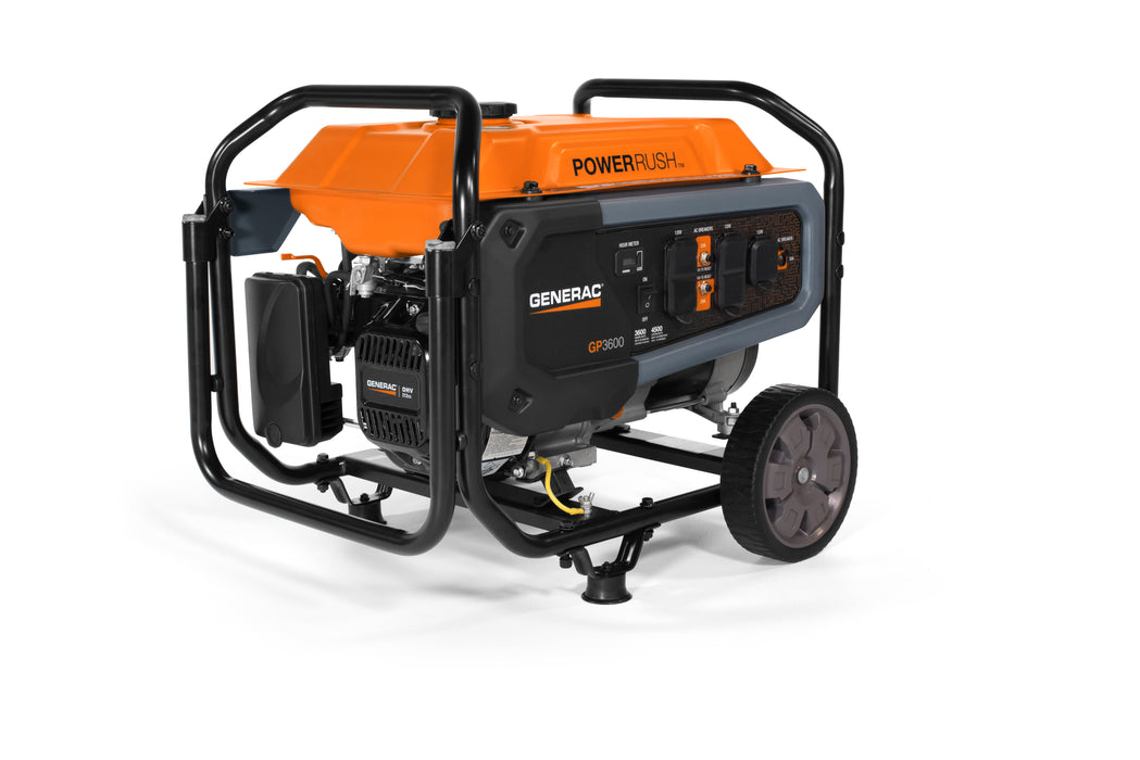 GENERADOR ELECTRICO CON MOTOR A GASOLINA 3600 W, GENERAC GP3600