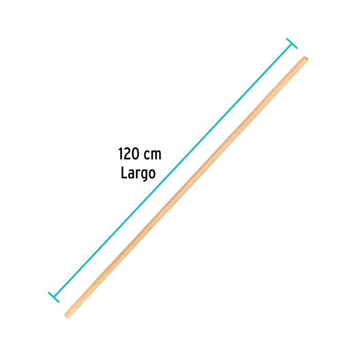 MANGO DE MADERA DE 48" PARA ESCOBAS KLINTEK