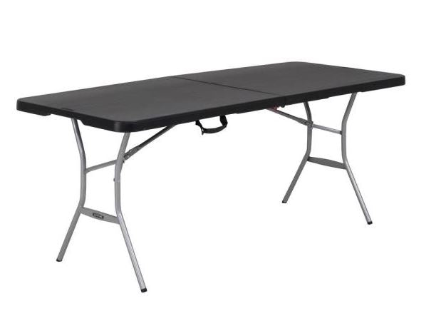 MESA DE PLASTICO 6FT PLEGABLE COLOR NEGRO LIFETIME