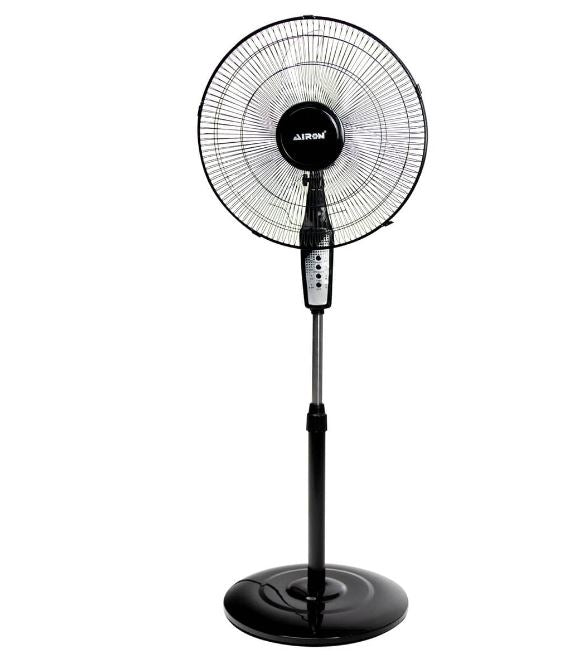 VENTILADOR DE PEDESTAL AIRON, CAPACIDAD DE 16", 3 VELOCIDADES Y CONTROL REMOTO