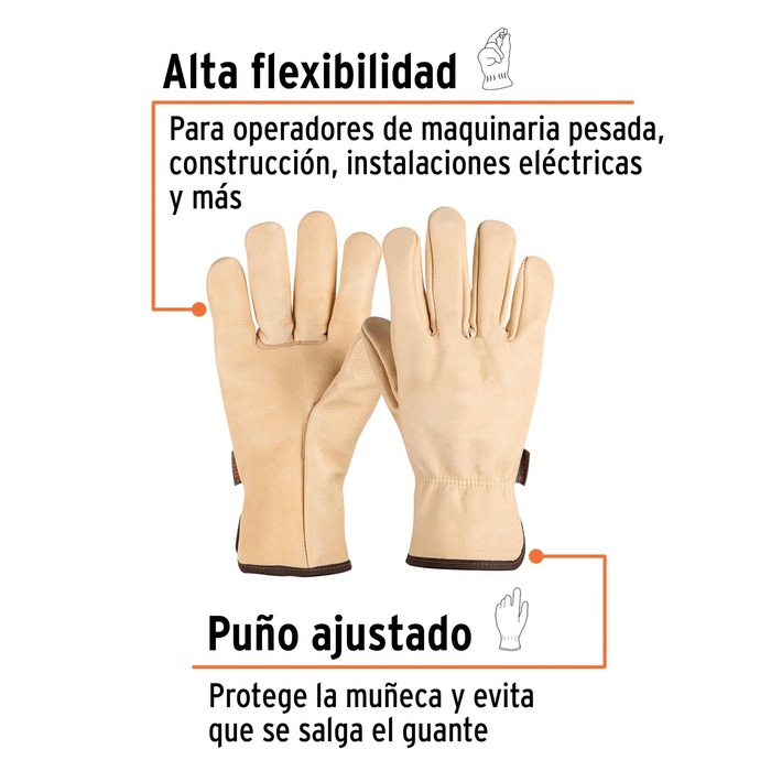 GUANTES DE PIEL DE RES TIPO OPERADOR TRUPER