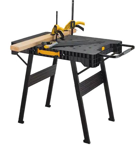 BANCO DE TRABAJO CABALLETE DE SIERRA PORTATIL PLEGABLE DE PLASTICO DE 33"DEWALT