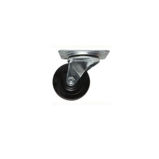 RUEDA DE HULE DE 2-1/2", NEGRO, BASE GIRATORIA