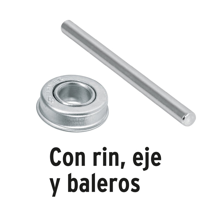 LLANTA IMPONCHABLE PARA CARRETILLA 13-1/2" X 3-1/4", COMPLETA