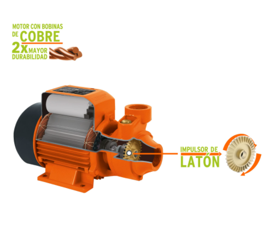 BOMBA ELECTRICA PERIFERICA PARA AGUA TRUPER, CAPACIDAD DE 1HPA