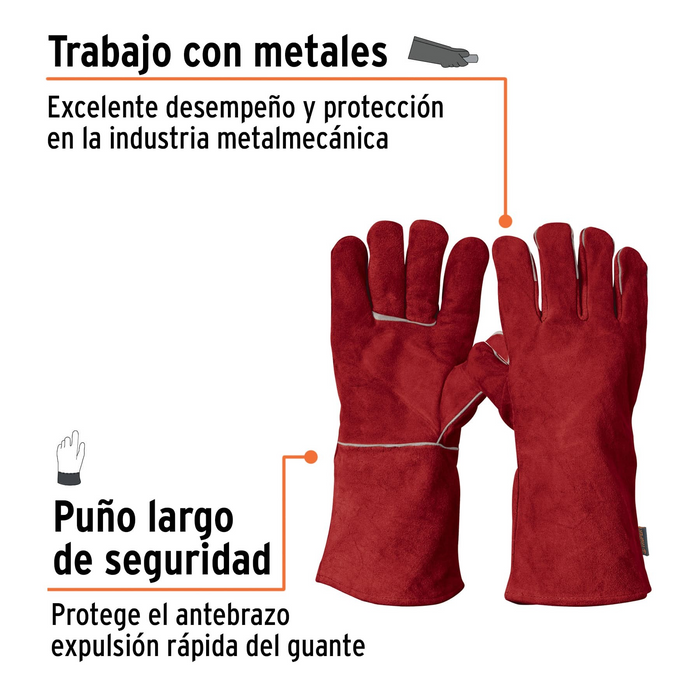 GUANTES PARA SOLDADOR ROJOS TRUPER