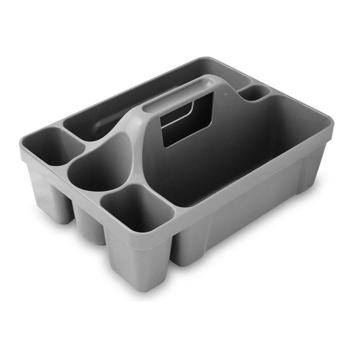 RECIPIENTE DE PLASTICO PARA ARTICULOS DE LIMPIEZA COLOR GRIS