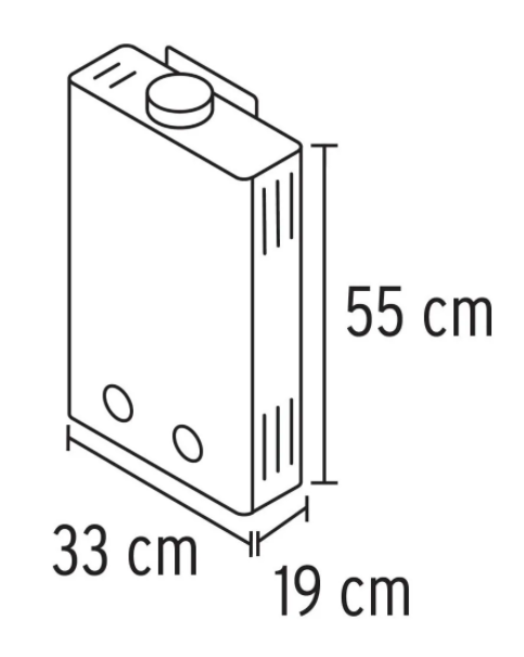 CALENTADOR DE AGUA A GAS FOSET, DE 11 LITROS/MIN Y 1-1/2 SERVICIOS