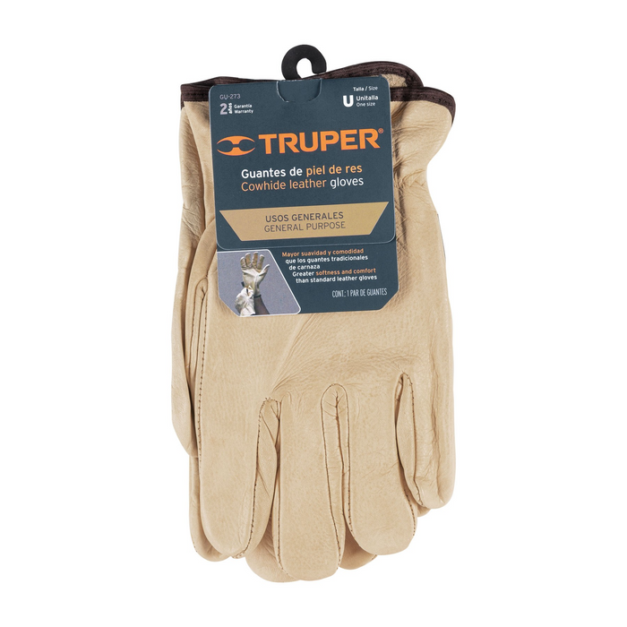 GUANTES DE PIEL DE RES TIPO OPERADOR TRUPER