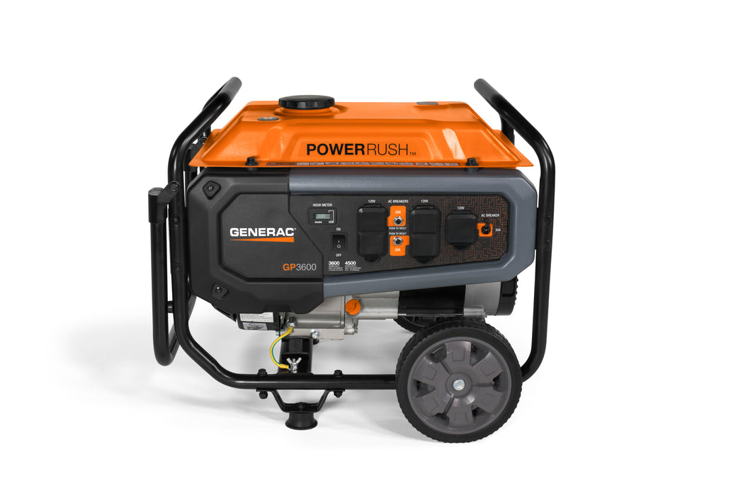 GENERADOR ELECTRICO CON MOTOR A GASOLINA 3600 W, GENERAC GP3600