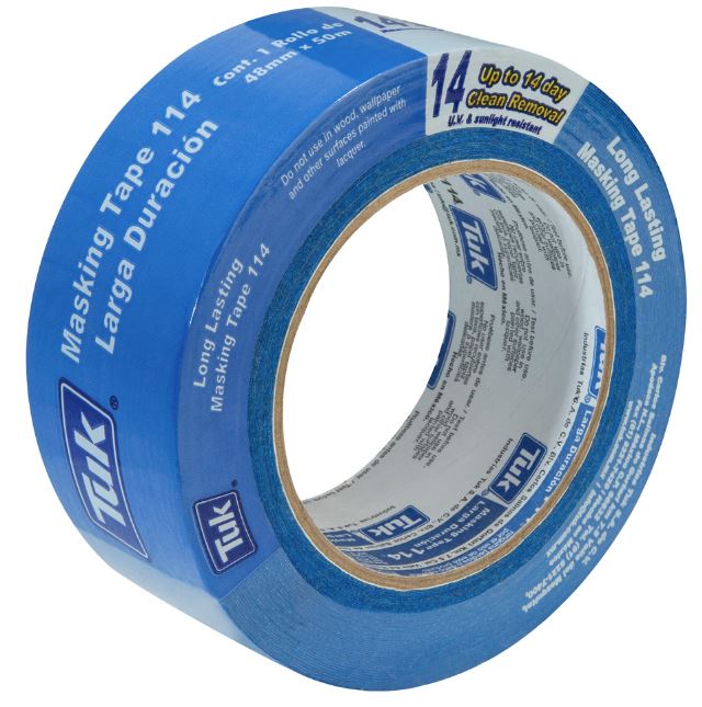 CINTA MASKING TAPE AZUL TUK, DE 48MM X 50 MTS