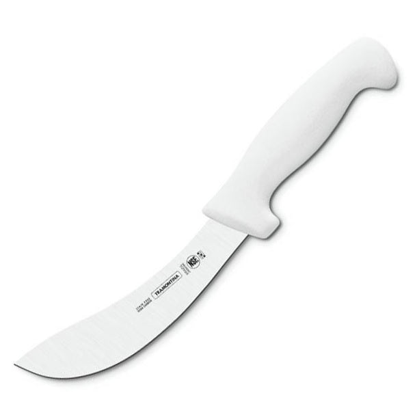 CUCHILLO PARA DESPELLEJAR CURVO 7" MANGO BLANCO