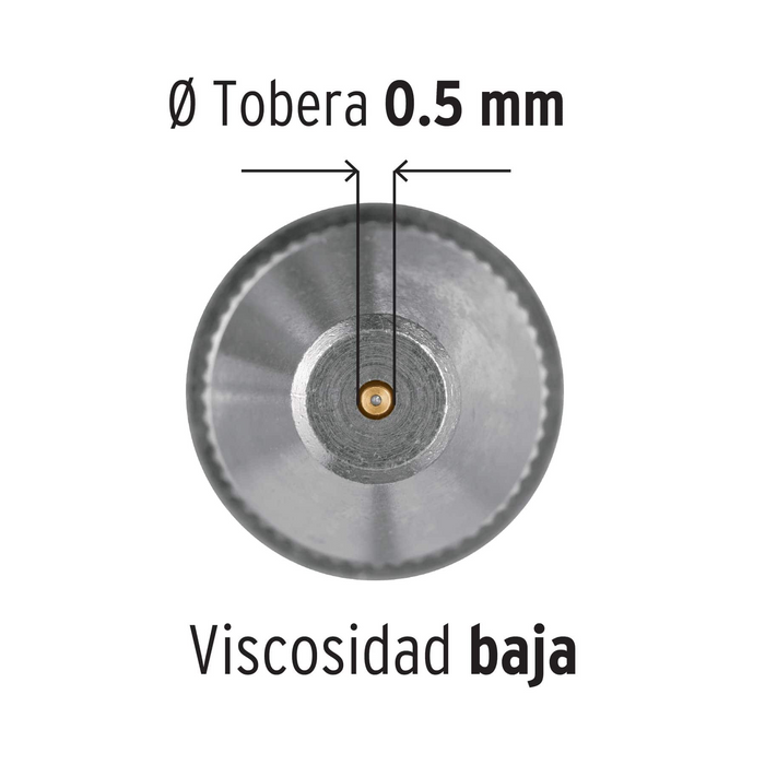 PISTOLA PARA PINTAR, DE GRAVEDAD, COMPACTA, VASO DE ALUMINIO 30 A 45 PSI