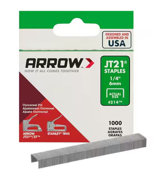 GRAPAS DE 1/4" X JT21 1000 PZ ARROW